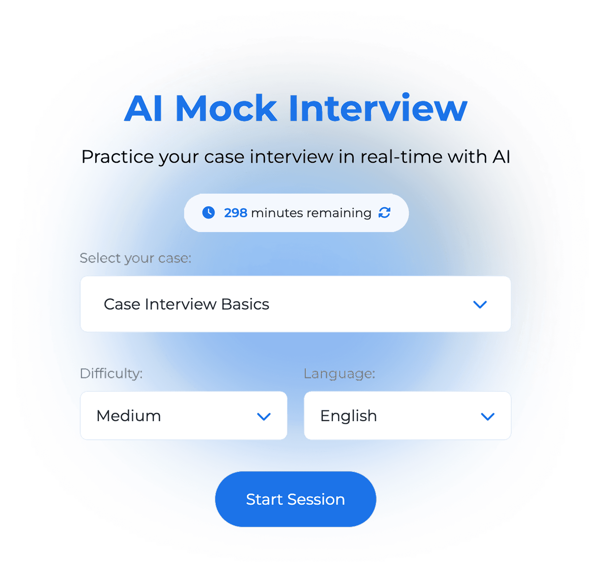 Start Your Live Case Simulation
