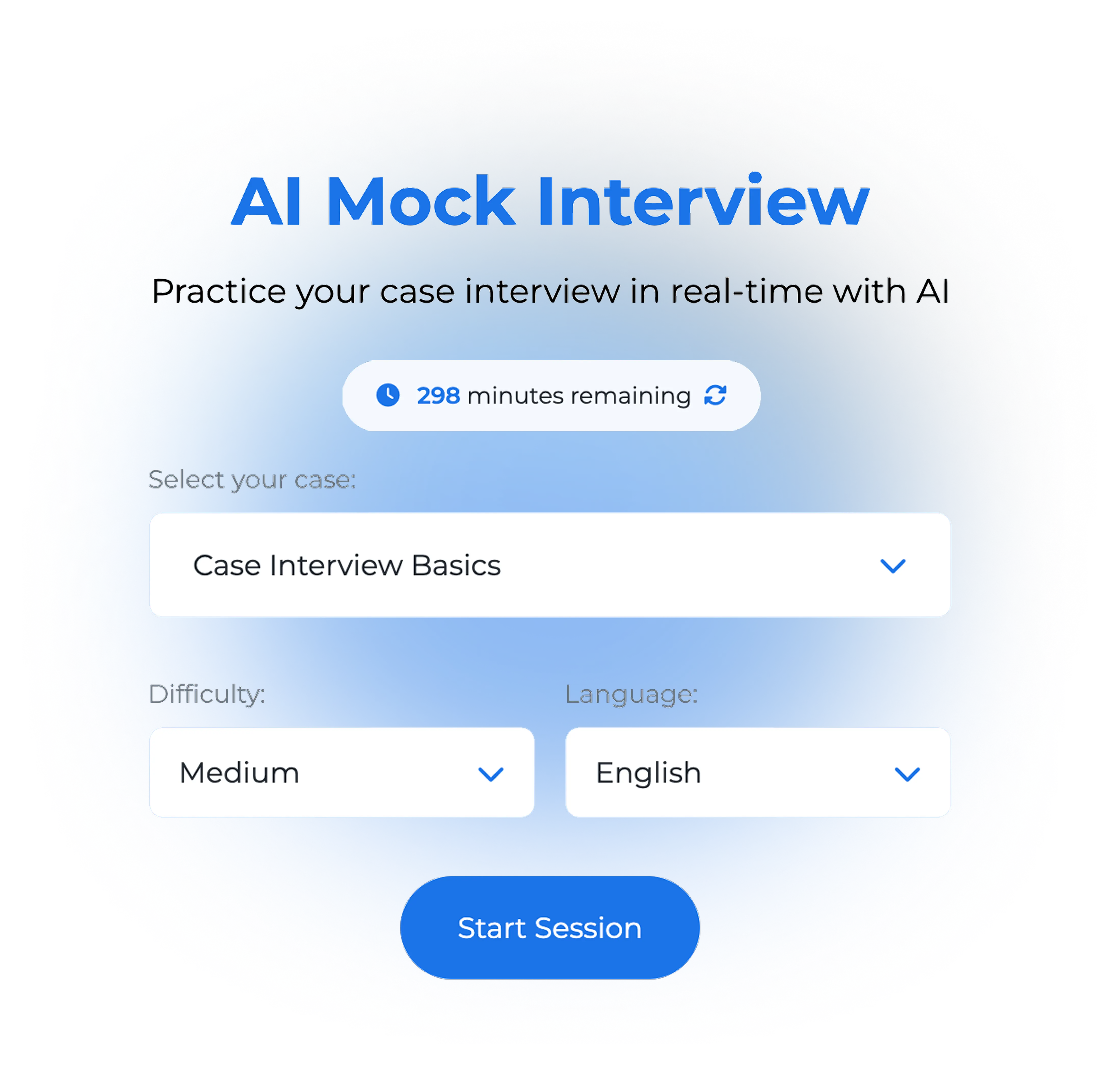 Start Your Live Case Simulation